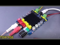 रिसीवर और एम्पलीफायरों के लिए दोहरी चैनल ऑडियो बोर्ड 2X100W होम एम्पलीफायर DC14-34V क्लास डी TDA7498