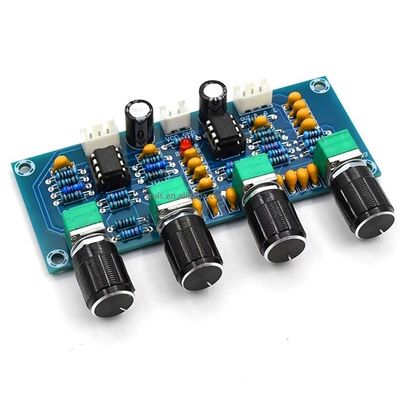 NE5532 एम्पलीफायर ऑडियो मॉड्यूल क्लास डी डिजिटल एम्पलीफायर DC12V-24V इनपुट और ट्रिबल बास वॉल्यूम समायोजन के साथ