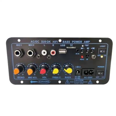 D20 200W BT 5.0 एम्पलीफायर बोर्ड कार स्टीरियो एम्पलीफायर दोहरी माइक्रोफोन और सबवूफर समर्थन के साथ