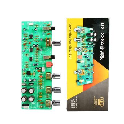 दोहरी एसी श्रृंखला पावर एम्पलीफायर बोर्ड प्रीएम्प DX338A दोहरी 12V रैखिक एए-क्लास टोन सर्किट और समान ल्यूडिटी स्विच के साथ