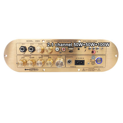 आयातित आईसी ब्लूटूथ बोर्ड 2.1 चैनल के साथ उच्च शक्ति D900 2x50W+100W होम एम्पलीफायर
