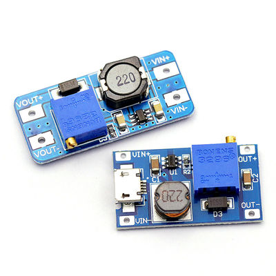 MT3608 2A DC-DC बढ़ता वोल्टेज बोर्ड वाइड वोल्टेज इनपुट 2/24V Lto 5/9/12/28V एडजस्टेबल पावर मॉड्यूल