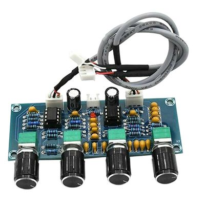 NE5532 एम्पलीफायर ऑडियो मॉड्यूल क्लास डी डिजिटल एम्पलीफायर DC12V-24V इनपुट और ट्रिबल बास वॉल्यूम समायोजन के साथ