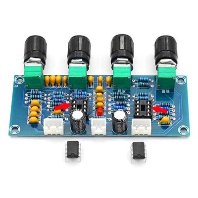 NE5532 एम्पलीफायर ऑडियो मॉड्यूल क्लास डी डिजिटल एम्पलीफायर DC12V-24V इनपुट और ट्रिबल बास वॉल्यूम समायोजन के साथ