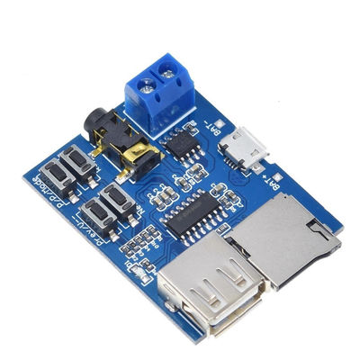 3.7V लिथियम बैटरी ऑडियो प्लेयर मॉड्यूल के लिए 2W मोनो एम्पलीफायर TF कार्ड और U डिस्क प्ले मोड के साथ MP3 डिकोडर बोर्ड