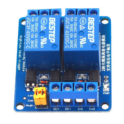 3.3V 5V 12V 24V कंट्रोल रिले मॉड्यूल 2 चैनल डुअल ऑप्टोकॉप्लर