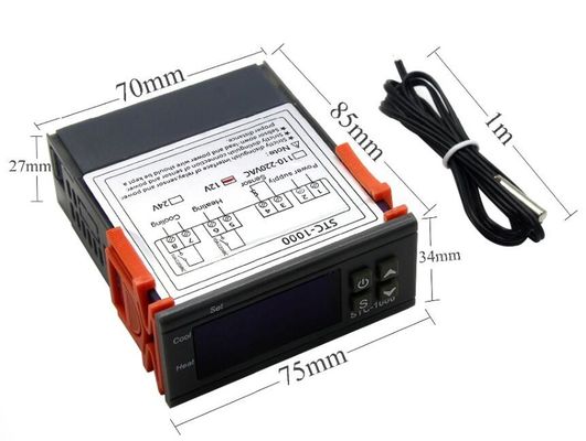 STC-1000 AC 110V-220V डिजिटल आर्द्रता तापमान नियंत्रक थर्मोस्टेट मॉनिटरिंग सिस्टम