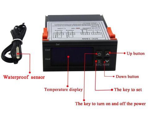 STC-1000 AC 110V-220V डिजिटल आर्द्रता तापमान नियंत्रक थर्मोस्टेट मॉनिटरिंग सिस्टम