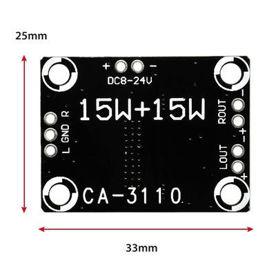 TPA3110 हाई पावर ऑडियो एम्पलीफायर बोर्ड 15W*2 DC 8-18V
