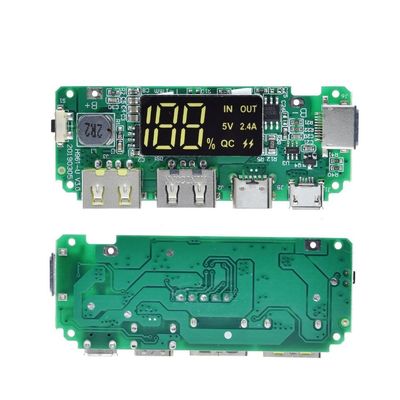 CA-524A 5V 2.4A 18650 बीएमएस बैटरी सुरक्षा बोर्ड माइक्रो / प्रकार सी एलईडी मोबाइल