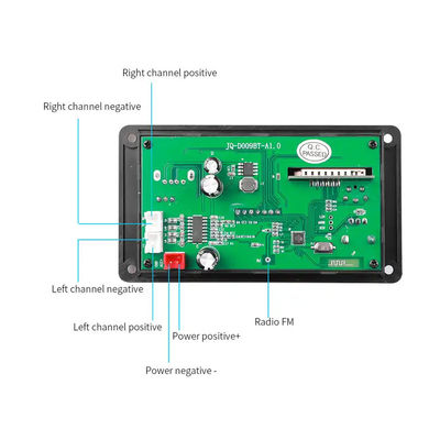 MP3 डिकोडर 80W ब्लूटूथ ऑडियो मॉड्यूल DC 5V-26V ICCS8673E