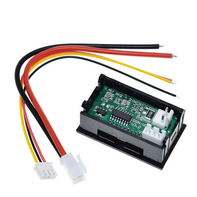 DC 0-100V 10A डिजिटल वोल्ट एम्प मीटर एसी 0.28&quot; लाल नीला ड्राइव आईसी