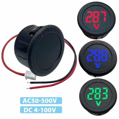 DC 4-100V AC 50-500V डिजिटल एमीटर वोल्टमीटर दो वायर ऑटोमोटिव