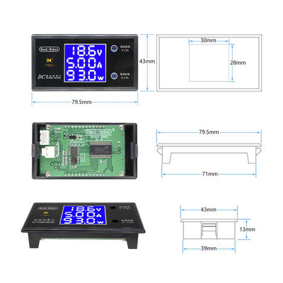 DC 0-100V 0-50V वोल्टमीटर एमीटर वॉटमीटर 5A 10A LCD डिजिटल