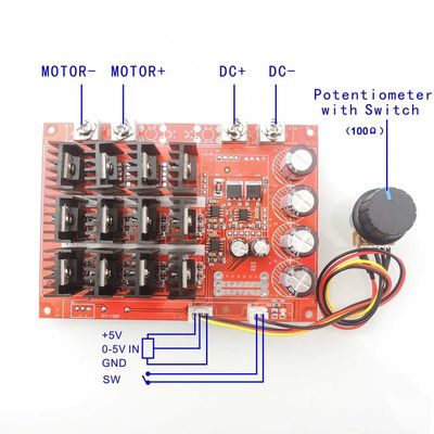 DC 10-50V 60A PWM मोटर स्पीड कंट्रोलर HHO PWM RC 12V 24V 48V 3000W