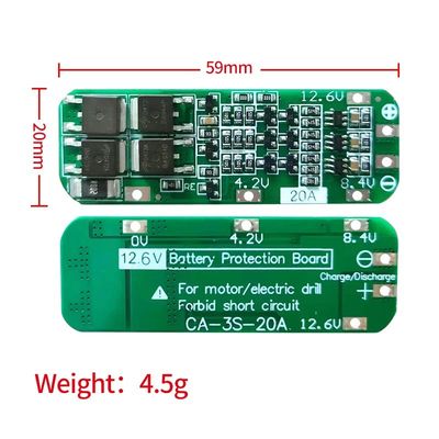 CA-3S-20A-E 11.1V 12V 12.6V बीएमएस बैटरी सुरक्षा बोर्ड लिथियम 3s बीएमएस मॉड्यूल