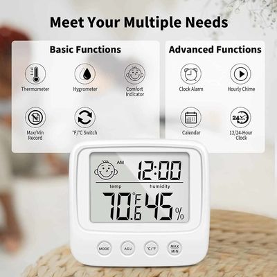 E0828S लाइट्स डिजिटल थर्मामीटर नियंत्रक 10%RH-99%RH आर्द्रता माप रेंज