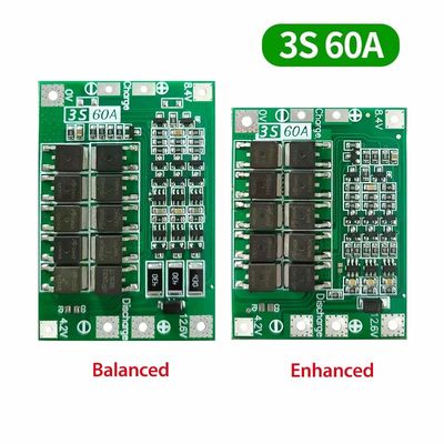 3S 4S 25A 40A 60A बीएमएस बैटरी संरक्षण बोर्ड ली-आयन बैटरी चार्जिंग बोर्ड