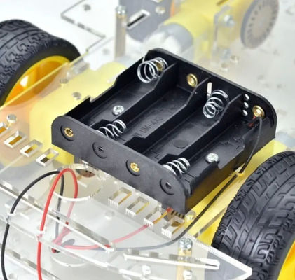 लम्बा संस्करण 4WD स्मार्ट रोबोट कार चेसिस किट 4 व्हील डबल लेयर