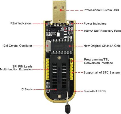 CH341 मॉड्यूल CH341 24 25 सीरीज EEPROM फ्लैश BIOS USB प्रोग्रामर मॉड्यूल 93CXX/25CXX /24CXX