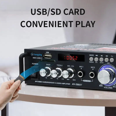 120W LDZS AV-298BT स्टीरियो ऑडियो एम्पलीफायर वायरलेस बीटी 2.0 और एचआईएफआई ध्वनि गुणवत्ता के साथ