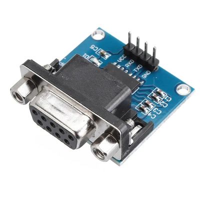 5.5V MAX3232 MAX232 मॉड्यूल RS232 से TTL सीरियल पोर्ट कन्वर्टर DB9 कनेक्टर