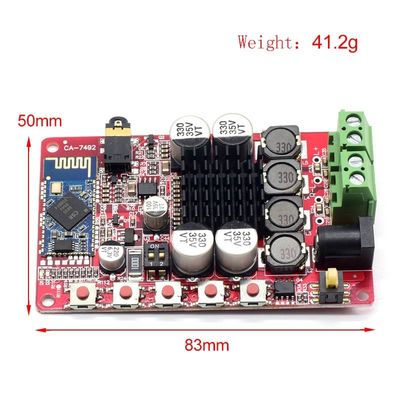 CA-7492 ब्लूटूथ 5.0 ऑडियो एम्पलीफायर बोर्ड 2*50W आउटपुट और DC8-25V बिजली आपूर्ति के साथ