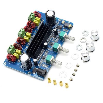 CA-3166B ब्लूटूथ 5.0 एम्पलीफायर बोर्ड 2*50W+100W 2.1 चैनल TPA3116D2 DC12~24V बिजली आपूर्ति के साथ