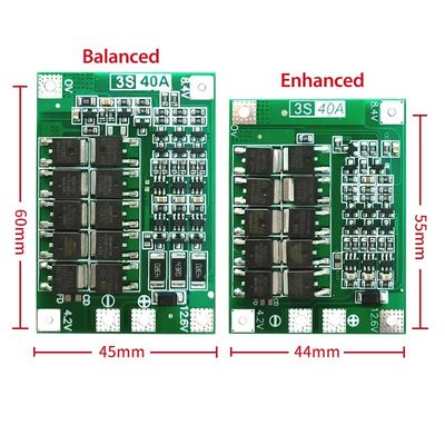 CA-3S-40A लिथियम आयन बैटरी चार्जर लिपो सेल मॉड्यूल पीसीबी बीएमएस सुरक्षा बोर्ड ड्रिल मोटर के लिए 12.6V संतुलन के साथ