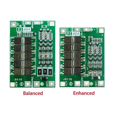 CA-3S-60A ली-आयन लिथियम बैटरी चार्जर लिपो सेल मॉड्यूल पीसीबी बीएमएस सुरक्षा बोर्ड ड्रिल मोटर के लिए 12.6V संतुलन के साथ