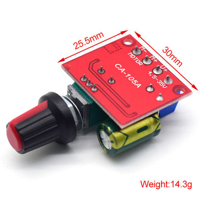 CA-105A मिनी 5A डीसी मोटर स्पीड कंट्रोलर मॉड्यूल अधिकतम 90W 3V-35V