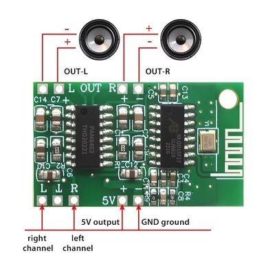 CA-8469 5V BT मॉड्यूल 5.0 क्लास डी PAM8403 डिजिटल ऑडियो पावर एम्पलीफायर
