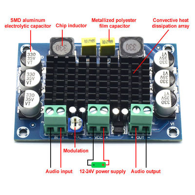 CA-3116D मूल 100W मोनो ऑडियो एम्पलीफायर बोर्ड TPA3116D2 चिप और 12-24V इनपुट के साथ