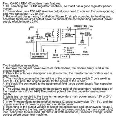 CA901 एलसीडी एलईडी टीवी स्विचिंग इन्वर्टर कन्वर्टर बोर्ड SSH7N90 पावर सप्लाई मॉड्यूल के साथ