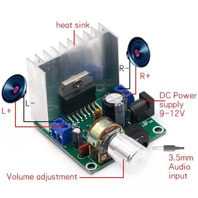 15W 15W डिजिटल एम्पलीफायर मॉड्यूल DIY किट ऑडियो एम्पलीफायर बोर्ड के लिए दो-चैनल भाग