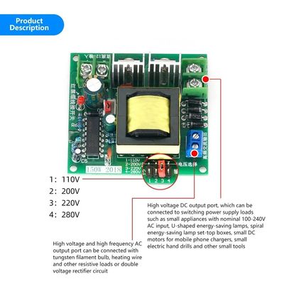 12V से 110V 200V 220V 280V 150W बैटरी इन्वर्टर के लिए इन्वर्टर बूस्ट बोर्ड ट्रांसफार्मर
