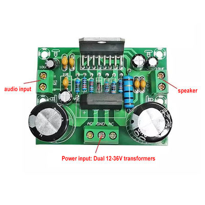 दो चैनलों के लिए दोहरी AC12-32V पावर सप्लाई के साथ 100W मोनो एम्पलीफायर बोर्ड