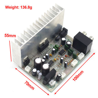 पेशेवर डिजिटल सबवूफर एम्पलीफायर बोर्ड 2*38W AC/DC 12V TDA7379 के साथ