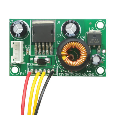 एलसीडी पावर सप्लाई मॉड्यूल वायर के साथ 12V से 5V से 3.3V डीसी-डीसी स्टेप-डाउन कन्वर्टर बोर्ड