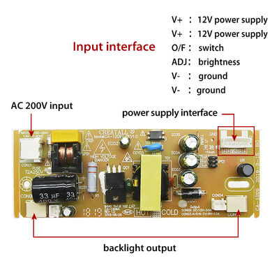 एक एलसीडी टीवी डिस्प्ले KZ1209 एलईडी स्ट्रिप बैकलाइट DC 12V-3A आउटपुट के साथ निरंतर वर्तमान बिजली आपूर्ति मॉड्यूल