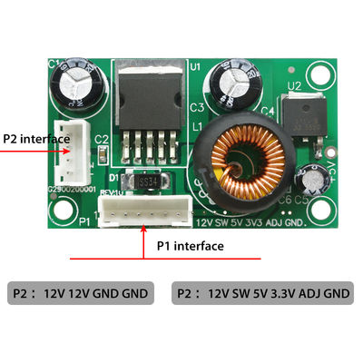 BENQ पावर सप्लाई मॉड्यूल एलईडी एलसीडी 12V से 5V से 3.3V स्टेप डाउन वोल्टेज कन्वर्टर बोर्ड