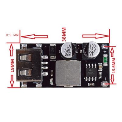 फास्ट चार्जिंग सर्किट बोर्ड पावर सप्लाई मॉड्यूल 24V से USB QC3.0 QC2.0 कनवर्टर