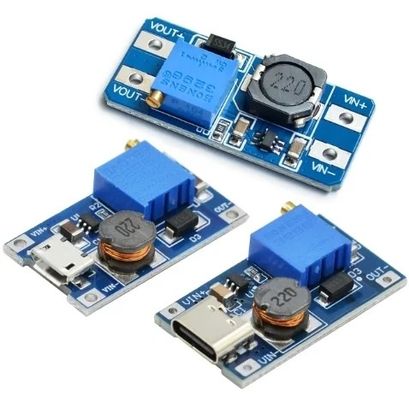 Creatall MT3608 डीसी-डीसी बूस्ट मॉड्यूल 2A बूस्ट बोर्ड इनपुट वोल्टेज 2-24V आउटपुट वोल्टेज 30V