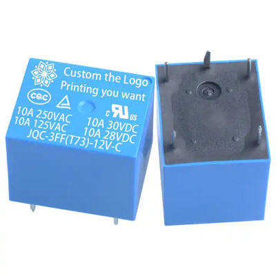 पीसीबी मिनी इलेक्ट्रोमैग्नेटिक रिले T73 पावर 10A 10amp 1 Co Dc 5V 12V 24 24V 24vdc 4 पिन 5pines 5 पिन