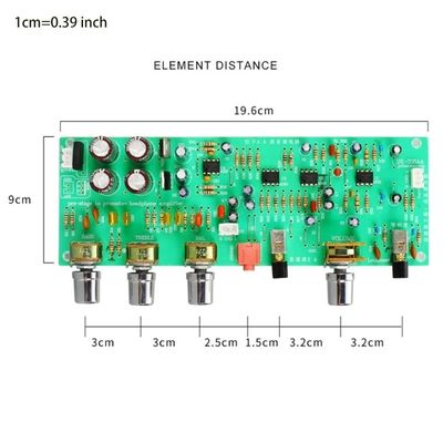 दोहरी एसी श्रृंखला पावर एम्पलीफायर बोर्ड प्रीएम्प DX338A दोहरी 12V रैखिक एए-क्लास टोन सर्किट और समान ल्यूडिटी स्विच के साथ