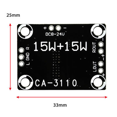 2x15W स्टीरियो क्लास डी TPA3110 एम्पलीफायर ऑडियो बोर्ड 8-24V हाई पावर प्राइवेट मोल्ड