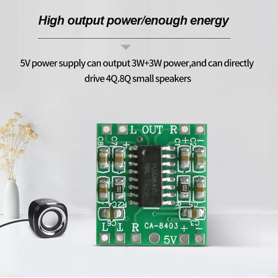 2*3W DC 5V क्लास डी ऑडियो मॉड्यूल PMA8403 अल्ट्रा-लघु ऑडियो उत्पादों के लिए एम्पलीफायर बोर्ड