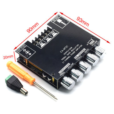 CA-MT21 2.1 चैनल BT 5.0 सबवूफर एम्पलीफायर बोर्ड 2*50W+100W 12-24V एएमपी+बीटी