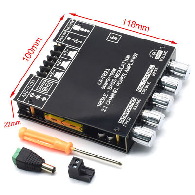 CA-TB21 2.1 चैनल BT सबवूफर एम्पलीफायर ऑडियो बोर्ड 2*50W+100W 12-24V एएमपी