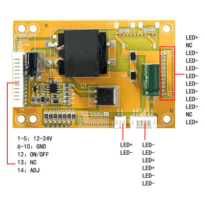 CA-399 LED बैकलाइट ड्राइवर बोर्ड 100*70mm डिफ़ॉल्ट इनपुट 200ma